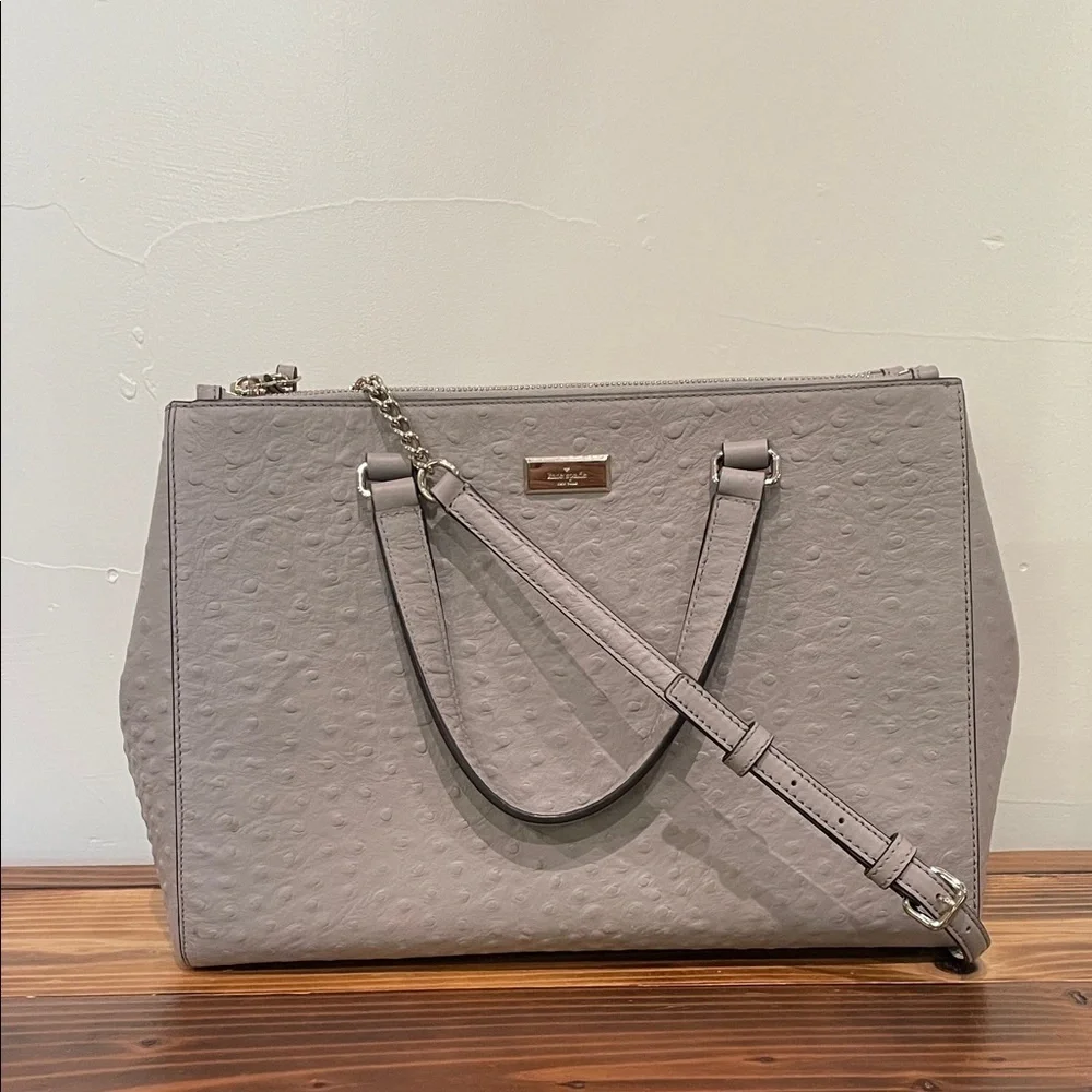 Kate Spade New York Loden Bristol Drive Ostrich Embossed Leather Bag